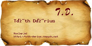 Tóth Dárius névjegykártya